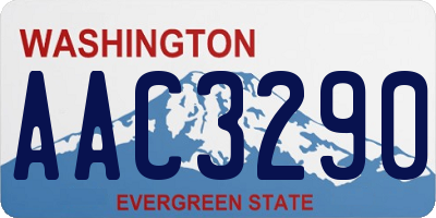 WA license plate AAC3290