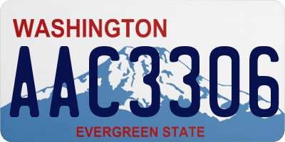 WA license plate AAC3306