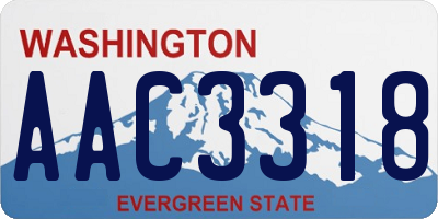 WA license plate AAC3318