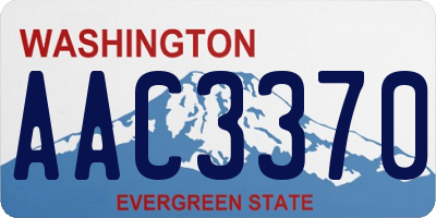 WA license plate AAC3370