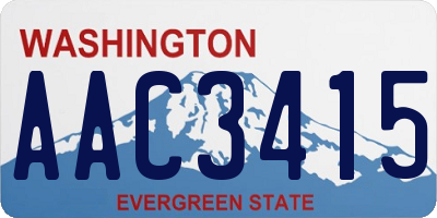 WA license plate AAC3415