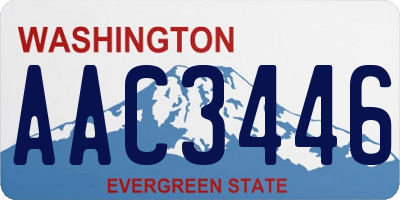 WA license plate AAC3446