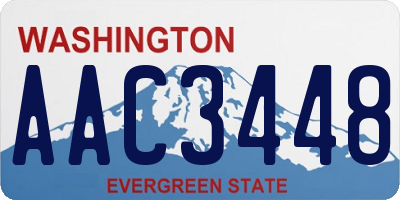WA license plate AAC3448
