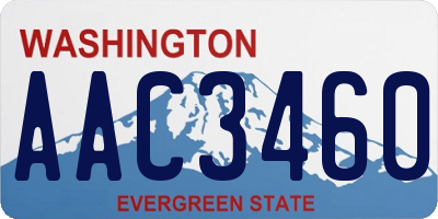 WA license plate AAC3460