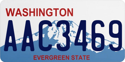 WA license plate AAC3469