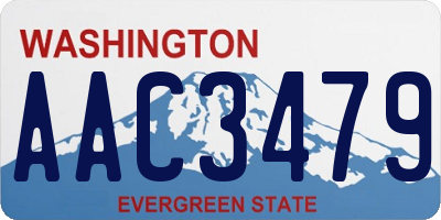 WA license plate AAC3479