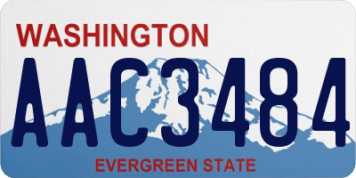 WA license plate AAC3484