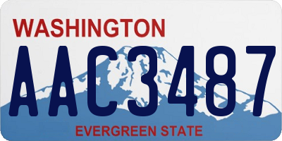 WA license plate AAC3487