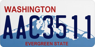 WA license plate AAC3511