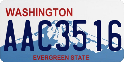 WA license plate AAC3516