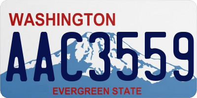 WA license plate AAC3559