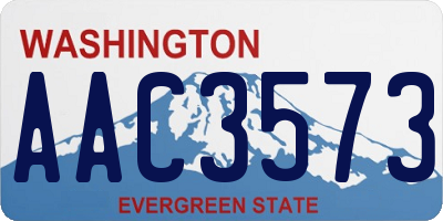 WA license plate AAC3573