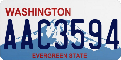 WA license plate AAC3594
