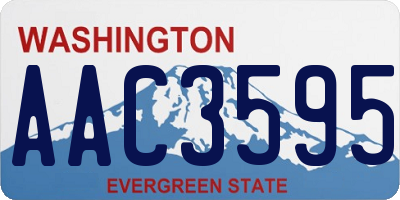 WA license plate AAC3595