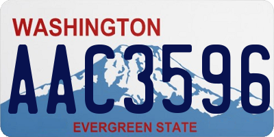 WA license plate AAC3596