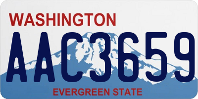 WA license plate AAC3659