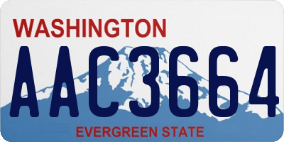 WA license plate AAC3664