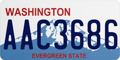 WA license plate AAC3686