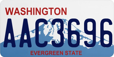 WA license plate AAC3696
