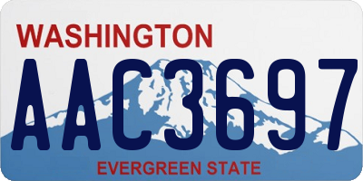 WA license plate AAC3697