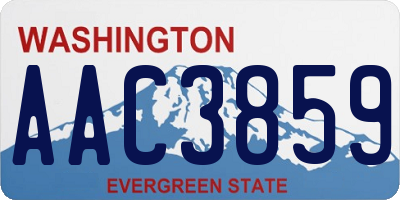 WA license plate AAC3859