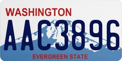 WA license plate AAC3896