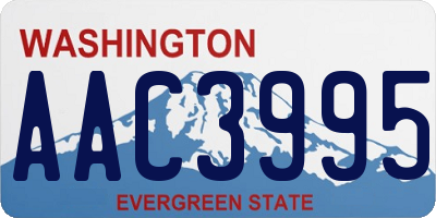 WA license plate AAC3995