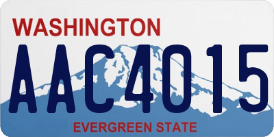 WA license plate AAC4015