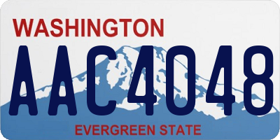 WA license plate AAC4048
