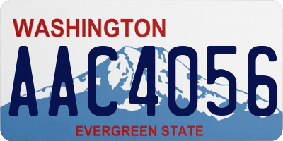 WA license plate AAC4056