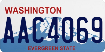 WA license plate AAC4069