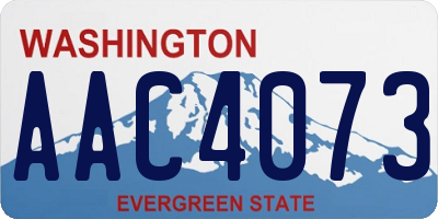 WA license plate AAC4073