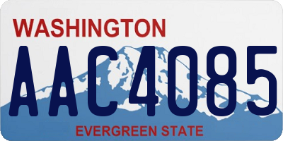 WA license plate AAC4085