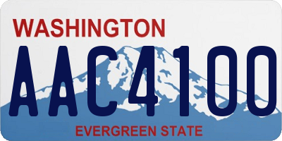WA license plate AAC4100