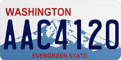 WA license plate AAC4120