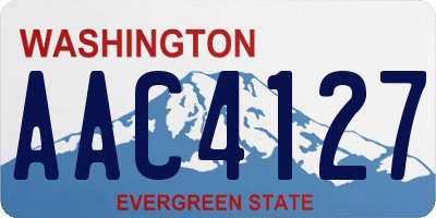 WA license plate AAC4127
