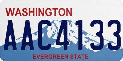 WA license plate AAC4133