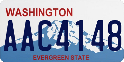 WA license plate AAC4148