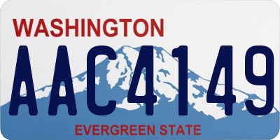 WA license plate AAC4149