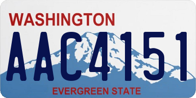 WA license plate AAC4151