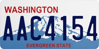 WA license plate AAC4154