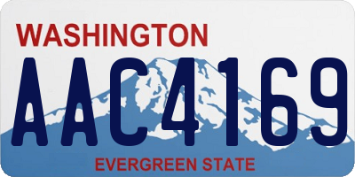WA license plate AAC4169
