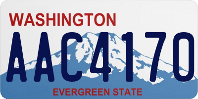 WA license plate AAC4170