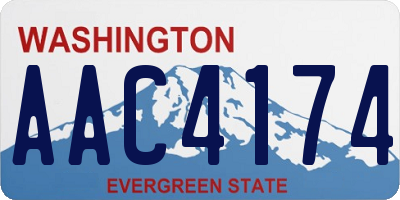 WA license plate AAC4174
