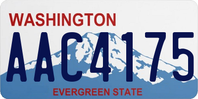 WA license plate AAC4175