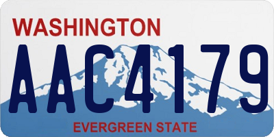 WA license plate AAC4179