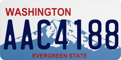 WA license plate AAC4188