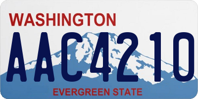 WA license plate AAC4210