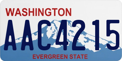 WA license plate AAC4215