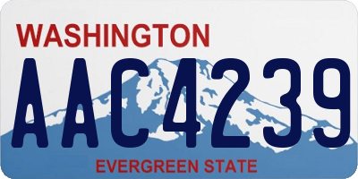 WA license plate AAC4239